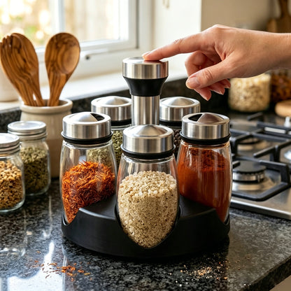 Charles Five-Piece Rotating Spice Set